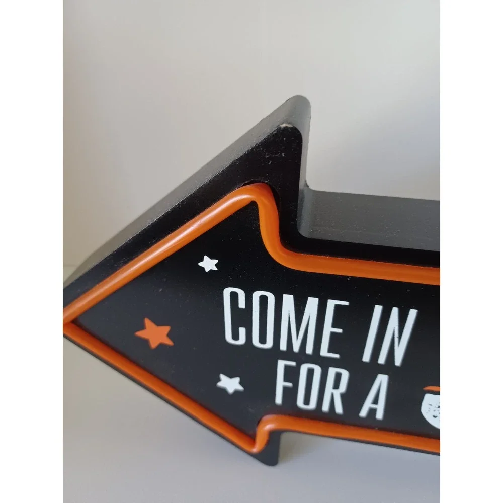 Come In For A Spell Halloween Holiday Seasonal Light Up Decor Sign